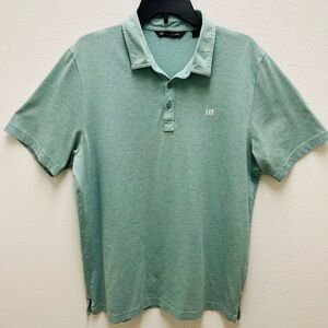 TravisMathew Men's Mint Green Polo Shirt Size XL